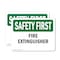 Signmission Fire Extinguisher OSHA Safety First Sign, Vinyl Decal, 10in W x 7in L, 2PK OS-2PACK-SF-D-710-L-10618 - alternate 1